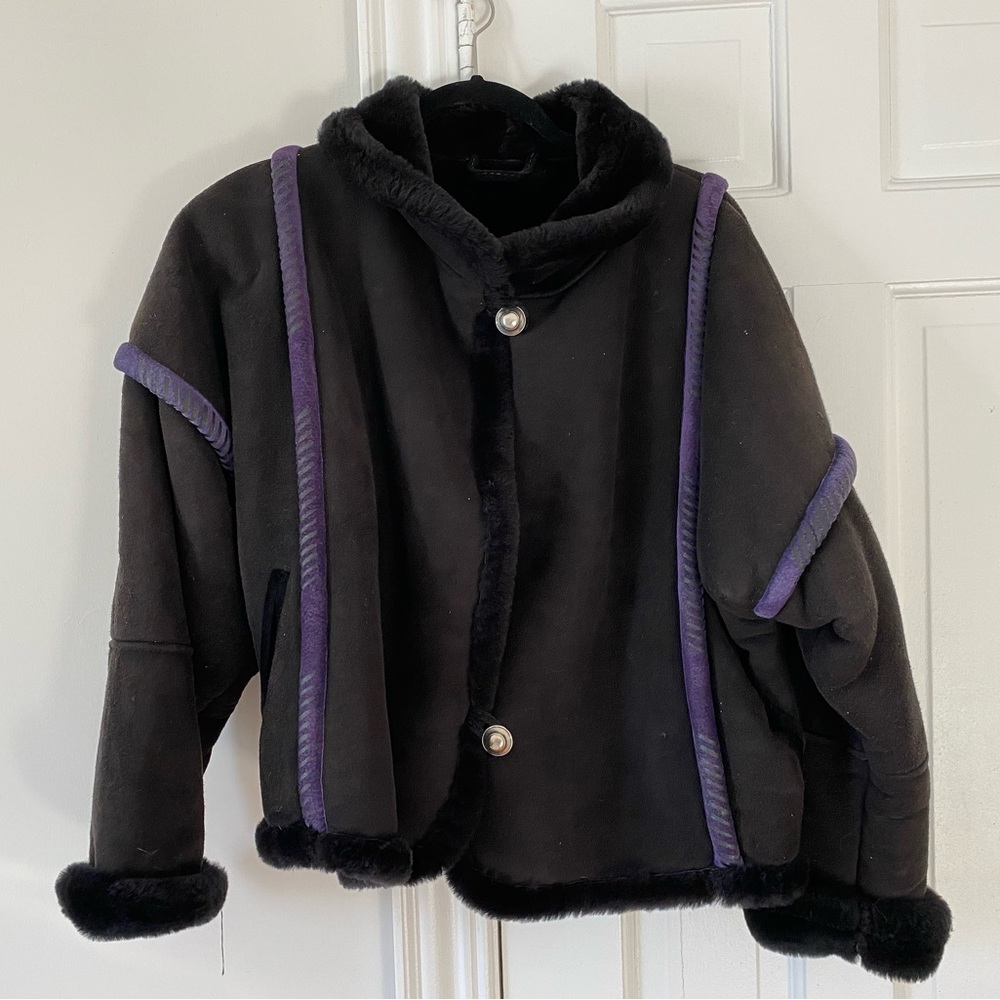 Vintage Spolek Suede Shearling Coat